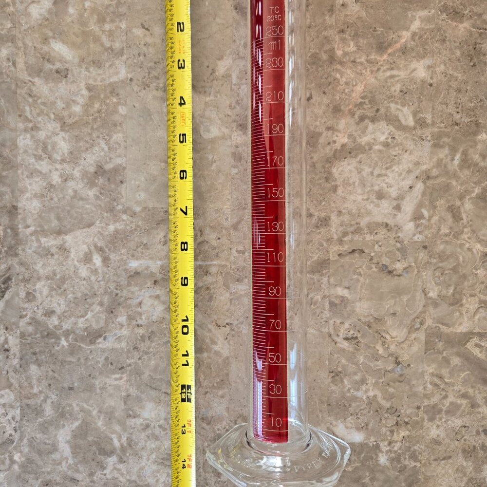 Vintage PYREX Single Metric Scale Red Cylinder - Picture 13 of 13